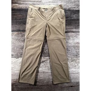 Marmot Convertible Hiking Pants Womens 14 Khaki Outdoor Active Stretch 38x30